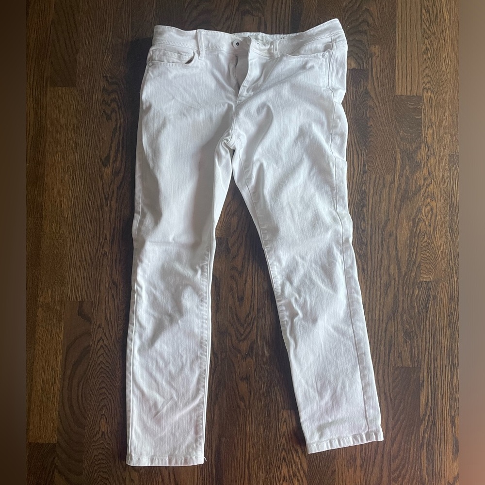 J Jill white denim jeans size 8